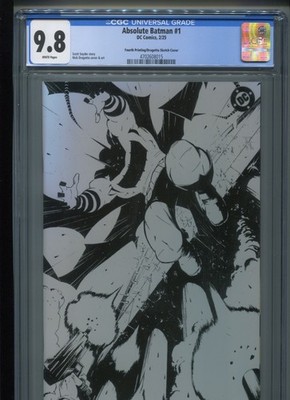Absolute Batman #1 (2025) CGC 9.8 [WHITE] Fourth Printing (1:25) variant