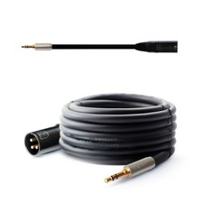 3.5mm-Jack Stereo- Male Plugs Connector Cable to Microphone XLR Audio-3Pin-Jack