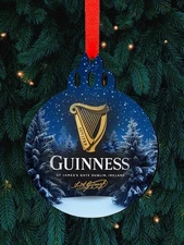 Guinness Christmas Ornament Unique Gift Fan Favorite Beer Merch Sign Present Mug