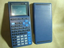 Texas Instruments TI-81 Graphing Calculator & Cover TESTED WORKING Blue -#14