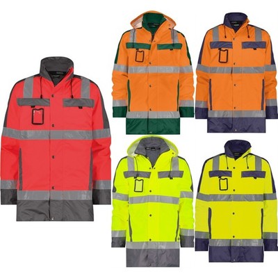 DASSY  Limasol Warnschutz Parka Warnschutzjacke Warnjacke Jacke Outdoor Winter