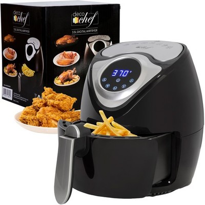 Deco Chef 3.7QT Personal Digital Air Fryer, 7 One-Touch Programs, Black