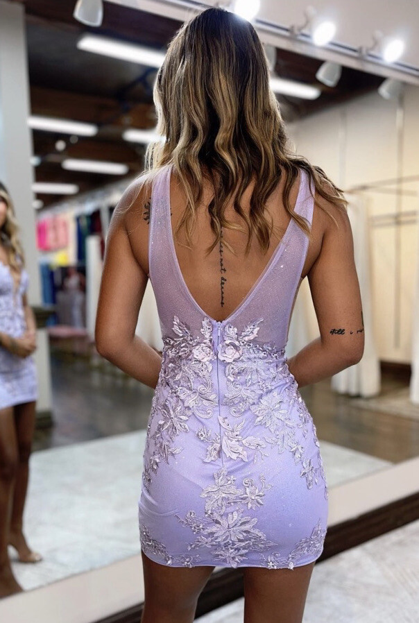 hoco dresses light purple LTP1466,Charming light purple homecoming dresses lace beaded bodycon h –  Laylatailor Shop main image 0