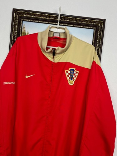 Vintage Nike Croatia Football Jacket Soccer Track Top Red National Team Mens 2XL - Picture 3 of 17