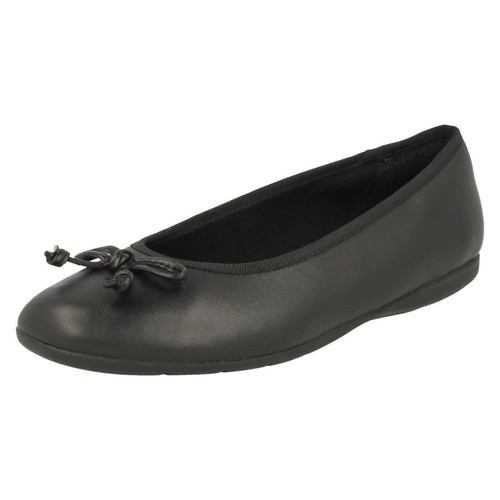 niñas escolares para On Bow Leather Shine' Zapatos Slip 'jesse Clarks Negro Detail CxqadW48w