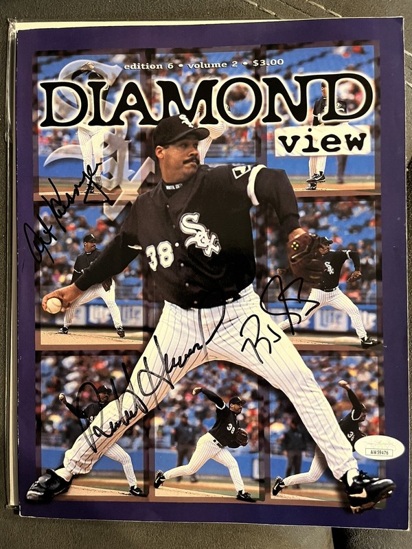 Chicago White Sox Roberto Hernandez Art Kusnyer Bill Simas Signed Program JSA