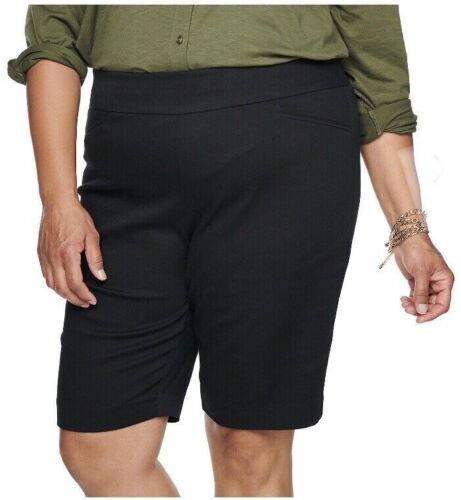 Croft & Barrow Women Plus Pull-on Bermuda Shorts Mid Rise Size 20W New