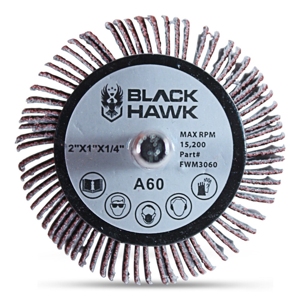 Dynabrade 78302 1" Dia. X 1" W X 1/4" Shank, 120 Grit, A/O DynaCut Flap Wheel, 10/pack &raquo; Alloy