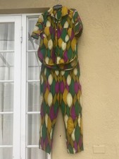 NIGERIAN AFRICAN WAX ANKARA BLOUSE/TOP  PANT CULTURAL ETHNIC CLOTHING -L/XL