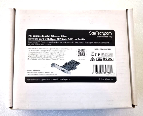 NEW StarTech.com PCI Express Gigabit Ethernet Fiber Network Card PEX1000SFP2