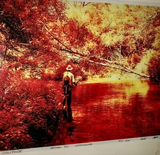 Artist Print KES Signed 11/25 Fly Fishing Solitude Americana Home Decor 14”x11”