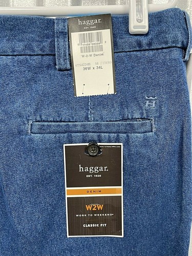 NWT Haggar W2W Denim Pants Men's 36x34 