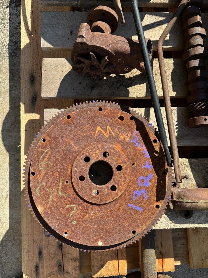 Ford 1966 lote de 6 cilindros frenos de tambor delanteros traseros husillos colector de escape #4 Foto 3 de 4