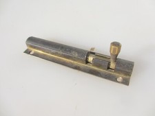 Vintage Brass Door Lock Sliding Bolt Old Toilet WC Loo Art Deco 4" - £7 each