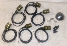 LAMP CRAFT PARTS LOT - SOCKETS w/WIRE ETC.
