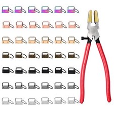 Key Fob Hardware 1 Inch Key Chain Making Kit 42 Pcs Keychain Hardware with 1p...