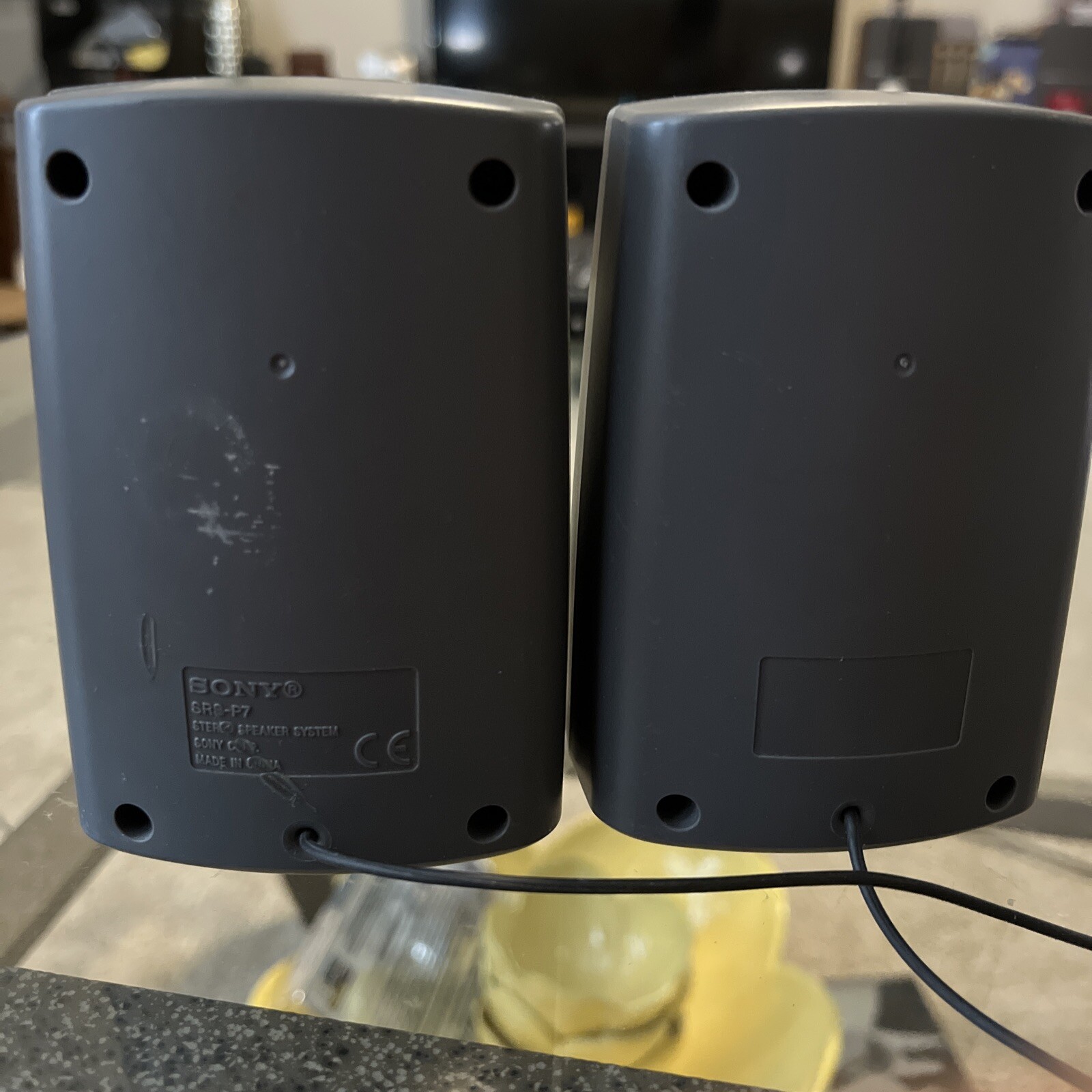 SONY SRS-P7 Stereo Portable Desktop Speaker System Silver Wired