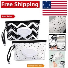 2 Pack Portable Baby Wipe Dispenser - Refillable, Stylish, and Safe Solution