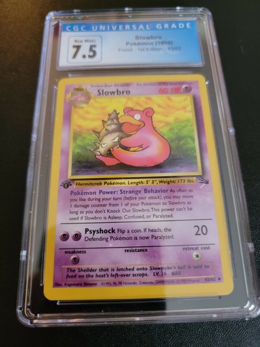 Slowbro (1st Edition) graded CGC 7.5 for sale on eBay
