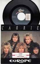 EUROPE - CARRIE - ORIGINAL EPIC 45 WPS - GREAT SHAPE - JUKEBOX TITLE STRIP