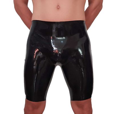 Low Waist Men's Pure Latex Short Natural Latex Rubber Shorts Men's
