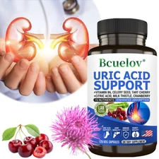 Uric Acid Gout Cleanse Supplement - Celery Seed Tart Cherry Chanca Joint Pain