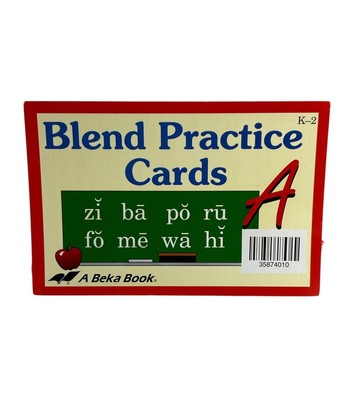 A Beka Blend Practice Cards A K-2 Educational Flashcards Phonics