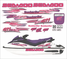 Seadoo Gti 1997 Graphics Decal Sticker Kit Pink Purple