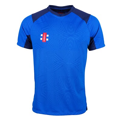 Grau Nicolls Unisex Pro T20 Royal Navy kurzärmliges Cricket-Shirt - kostenloser Versand