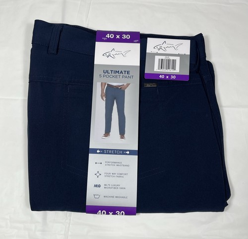 Pantalon Greg Norman 40x30 – Gris Stretch, Neuf étiquettes, Habillé Homme