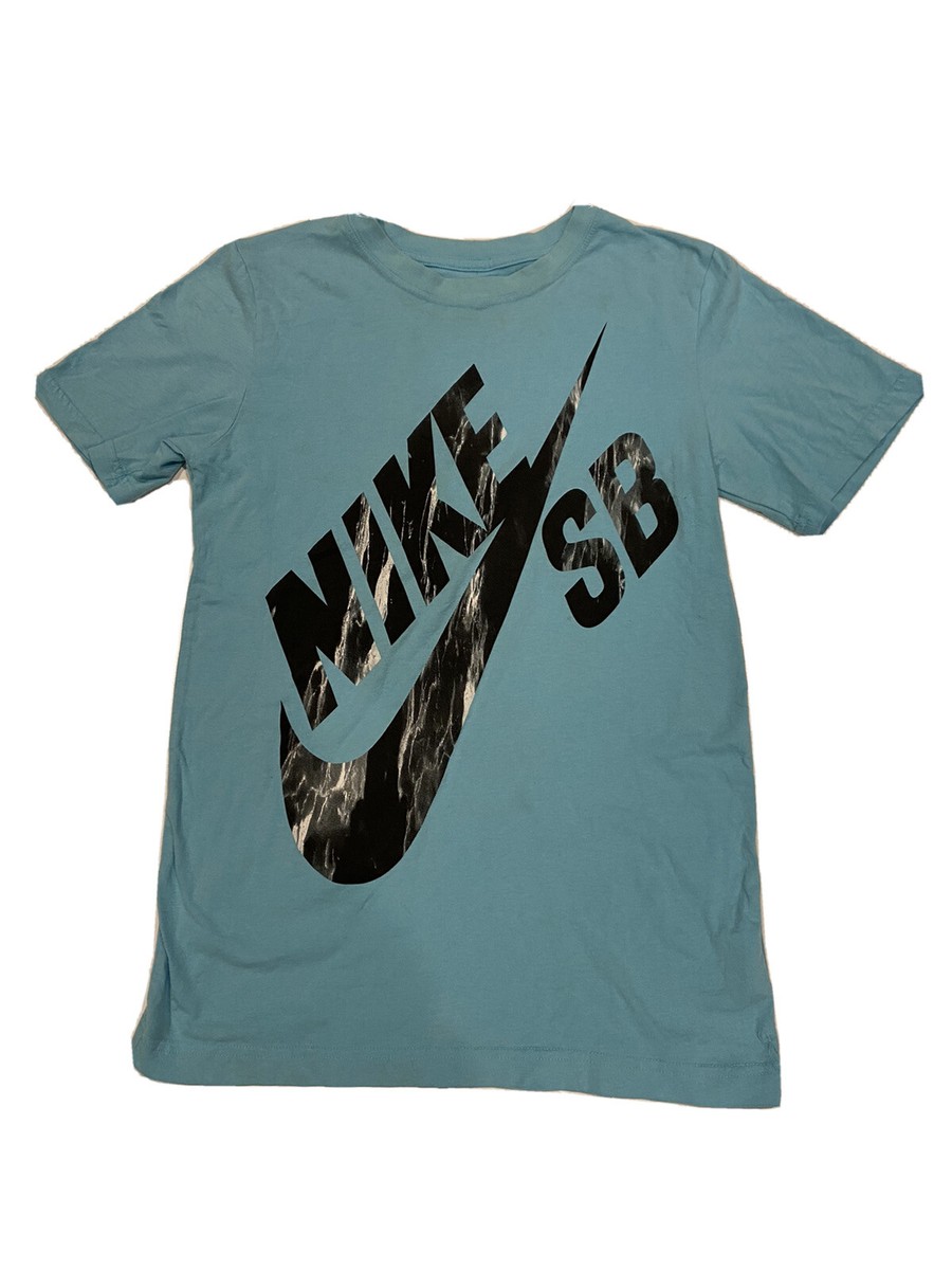Nike SB Skateboarding T Shirt Boys Blue Youth Size XL 13-15