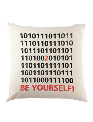 Be Yourself Binary Dekokissen Code Fun Geek Nerd Admin Computer Scientist