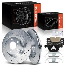 Drilled Brake Rotors Ceramic Brake Pads For Bmw 335i F30 2012-2015 328i Rear