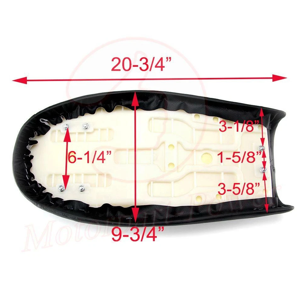 Asiento de corredor café negro joroba sillín vintage para Honda CB Suzuki Yamaha Foto 3 de 4