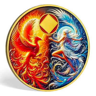 ACGZQY Nüchternheits-Münze Für Frauen - Mit Schmetterlings-Design 3,5cm