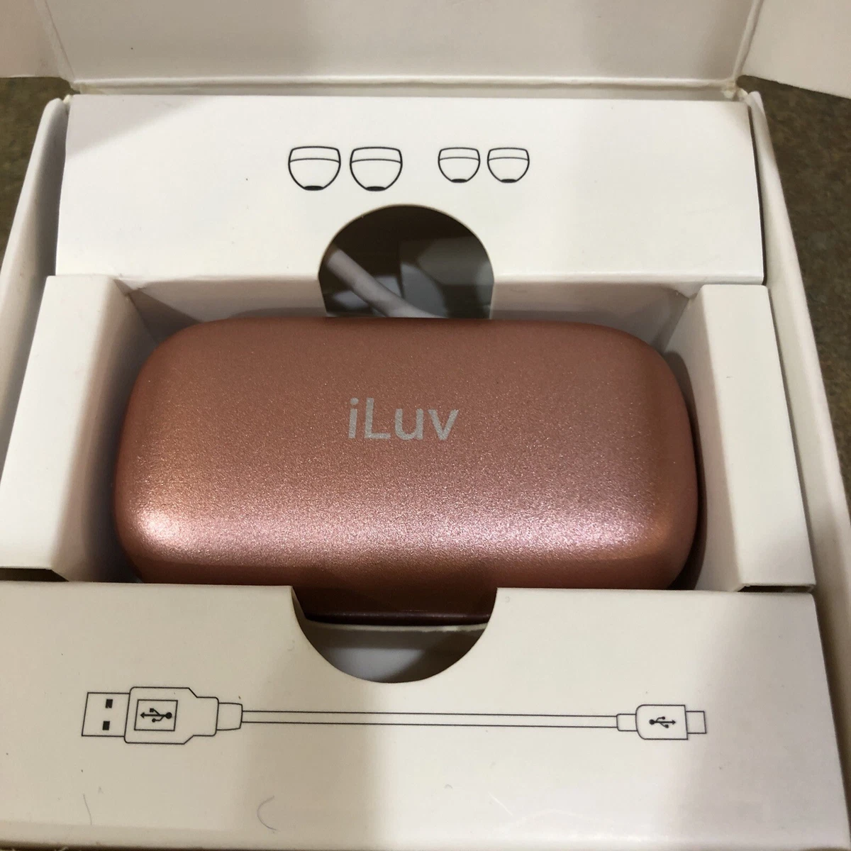 iLuv TB100 Rose Gold True Wireless Earbuds Cordless in Ear