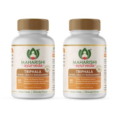 2 packs X Maharishi Ayurveda Triphala 60 Tabs FREE SHIPPING