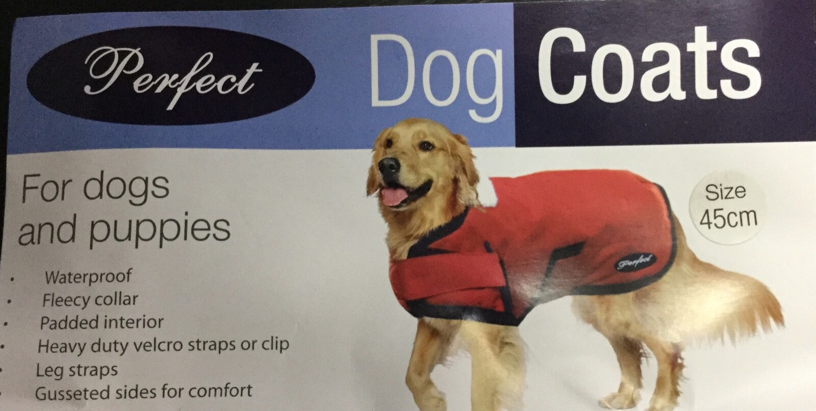 Dog coat red weatherproof with cooler 45 x 50 x55 cm keep your dog