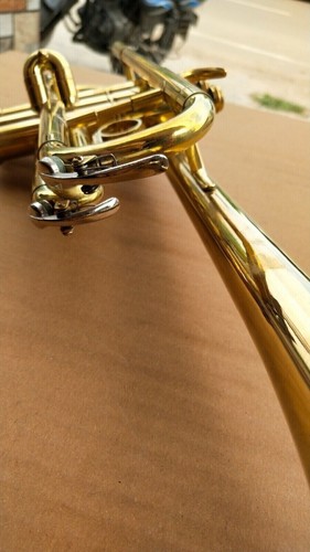 TRUMPET C BRASS Finish Bb flat Trumpet With Free HARD Case+MOUTHPIECE - Picture 2 of 7