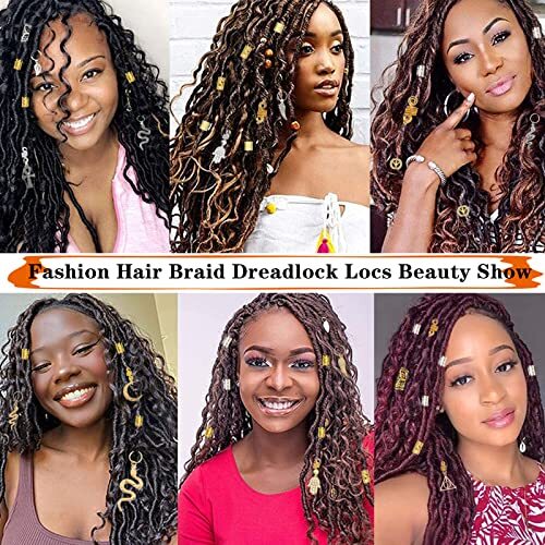 184Pcs Hair Jewelry for Braids Snake Moon Braid Clips Dreadlocks Accessories - Bild 7 von 7