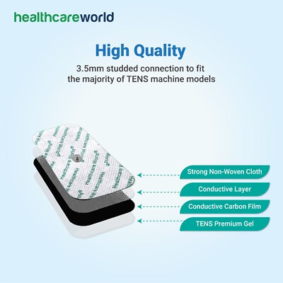 12 Pezzi. StimPad Mix Pack Elettrodi TENS/EMS – 45X45 E 50X100 Mm Snap Button Connection - Foto 3