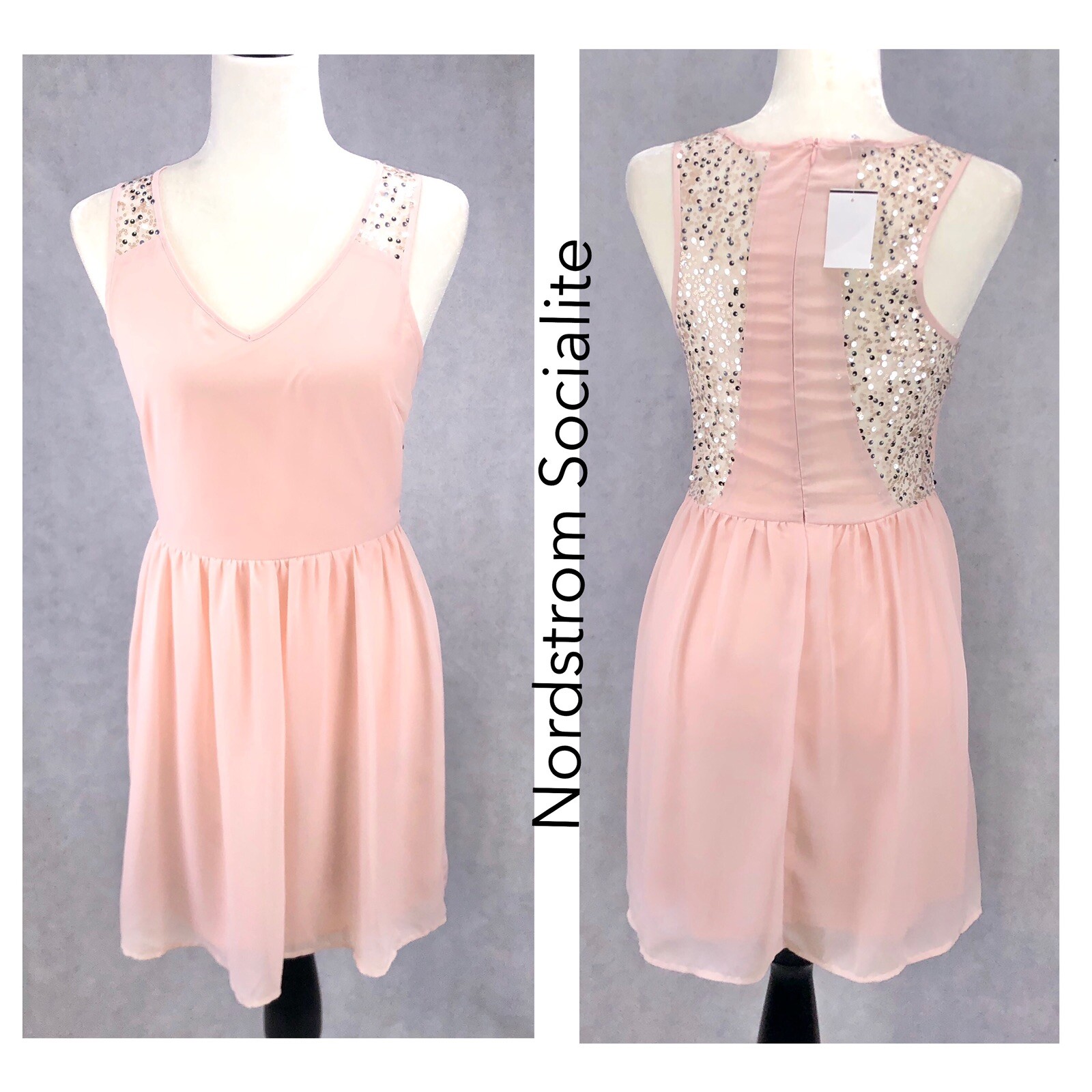 nordstrom blush pink dress