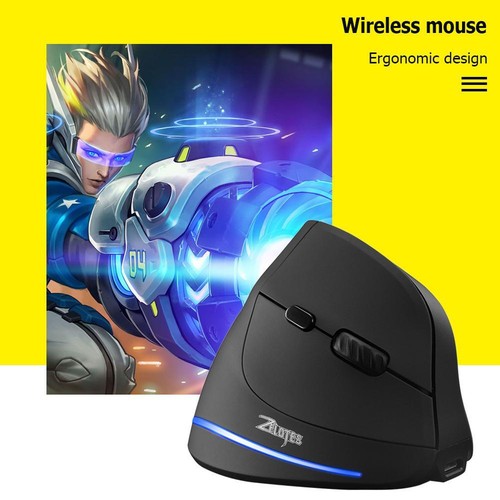 ZELOTES F-35 6 Buttons Rechargeable Wireless 2400DPI Adjustable Vertical Mouse - Picture 5 of 10