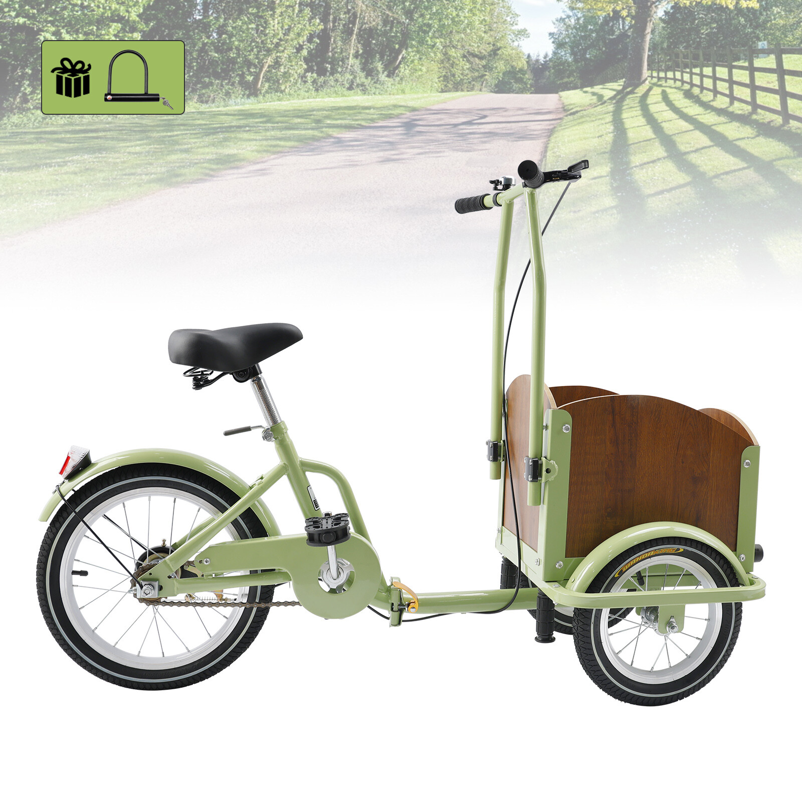 Children/Lady Folding Pet Dog Tricycle Cart Reverse Three-wheel Trike R1