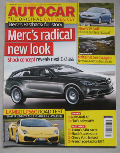 Autocar magazine 17 September 2008 featuring Lamborghini Gallardo, Aston Martin - Afbeelding 1 van 5
