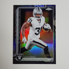 Topps Chrome 2025 Raheem Mostert Black Leather Refractor SSP Bookend 10/10 Mint