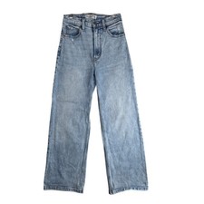 Abercrombie  Fitch Cropped Wide Leg Jeans Ultra High Rise Light Wash 25 0R Boho