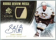 Sidney Crosby 2007 SP Authentic Rookie Review Patch Autograph Card #RR-SC 14/100