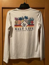 Salt Life Women s White A Salty State Of Mind SLX Drifit Shirt L/S NWT S