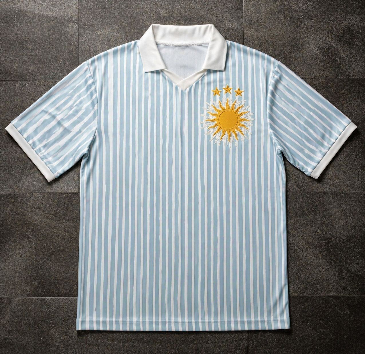 Argentina - style retro soccer jersey vintage football inspired shirt bolieri